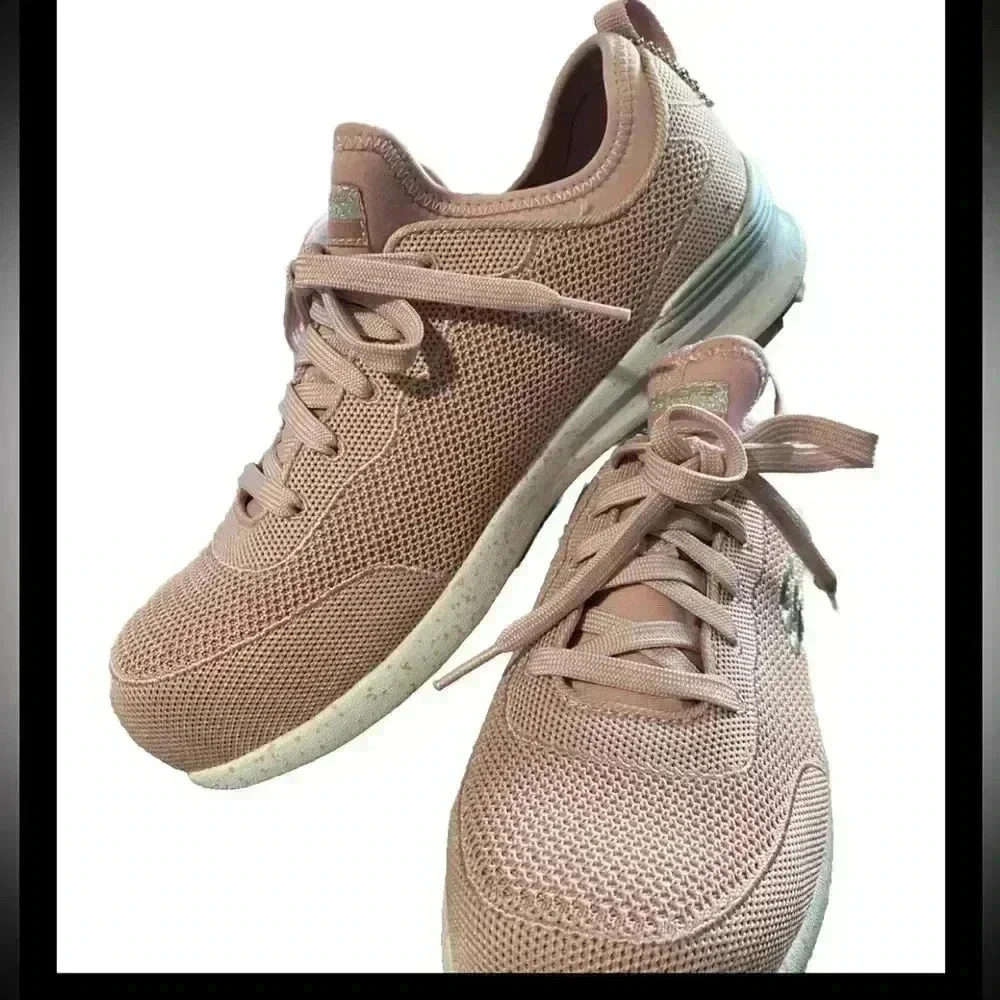 Skechers Women's Bulklin BALRAN Safety Toe‎ Work Comfort Sneakers 9 pale pink